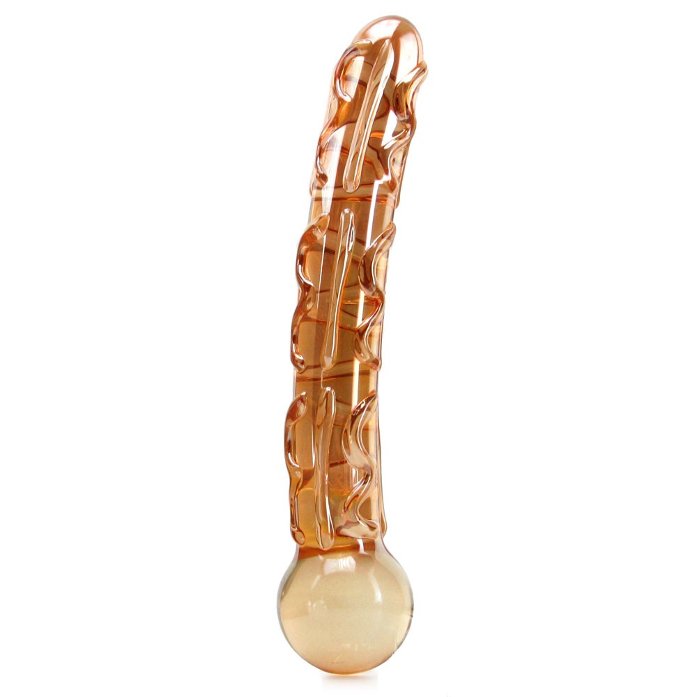 Стеклянный фаллоимитатор Glas Tickler 18 см, оранжевый GLAS-57 - Glas - Анальные стимуляторы - Купить