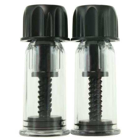 nipple play Vacuum Twist Suckers in Black