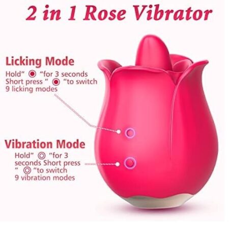 The Rose 10 Licking Vibrator Modes, Red