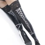 Yes Mistress Wet Look Thigh-High Stockings