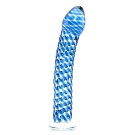 Icicles No. 29 Glass Dildo in Blue