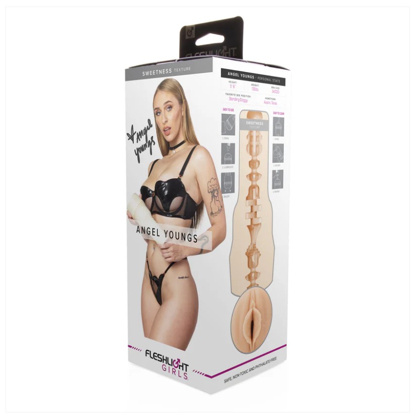 Angel Youngs Fleshlight Girls realistic male masturbator