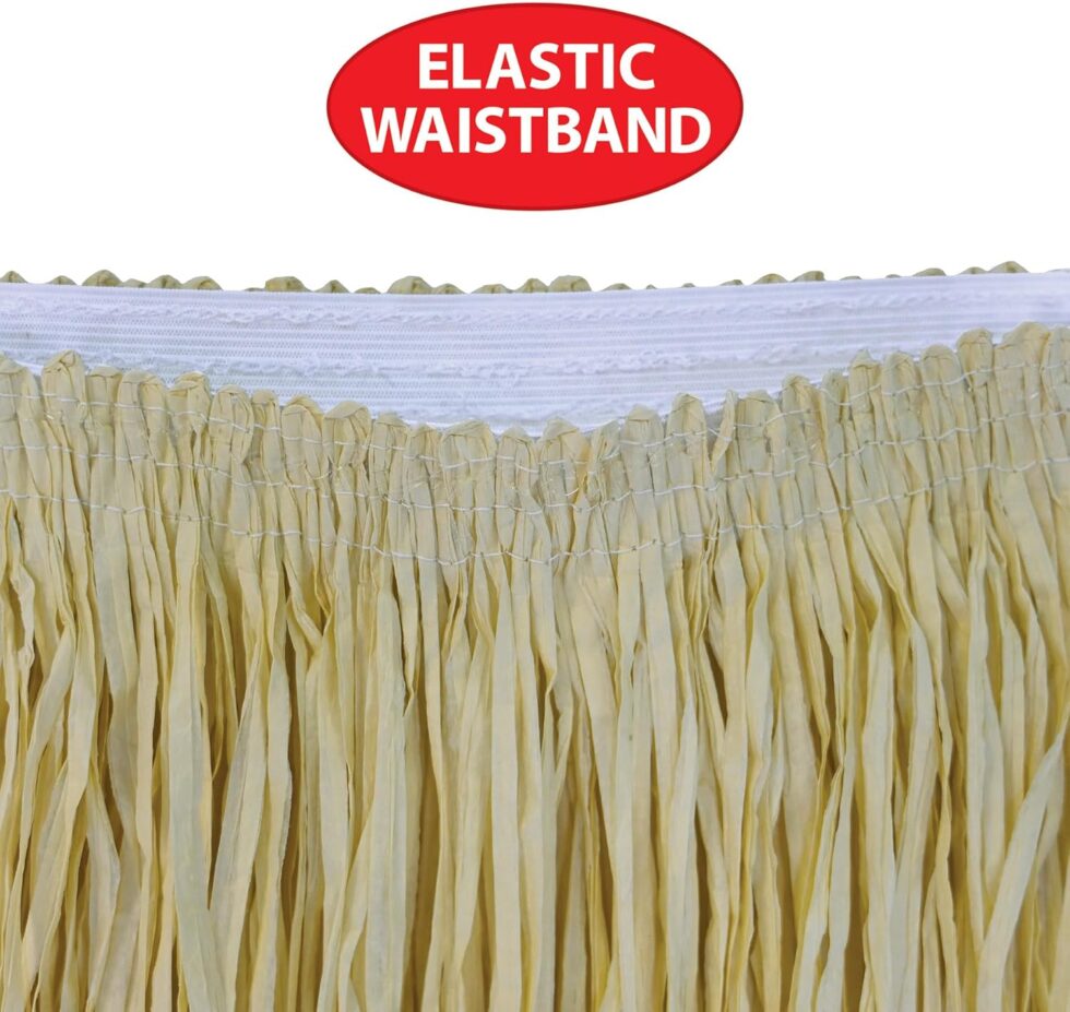 Elastic waistband tropical luau costume