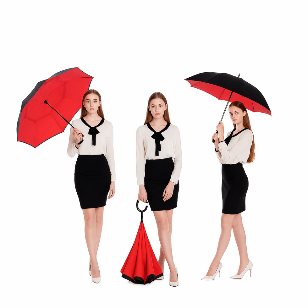 sexy windproof umbrella lifestyle photo