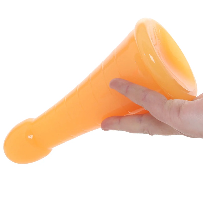 Non-phallic tapered dildo for G-spot and prostate stimulation