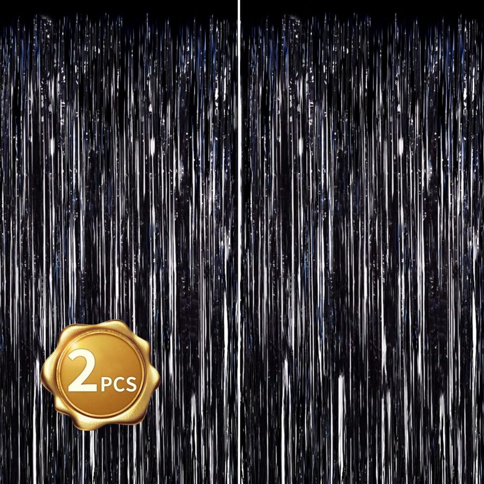 Black party streamers included in romantic room decoration kit”