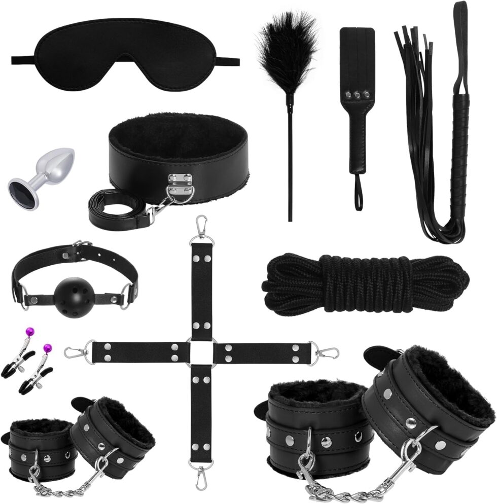 Restraint and sensory play kit with feather tickler and dice – HotMe.ca