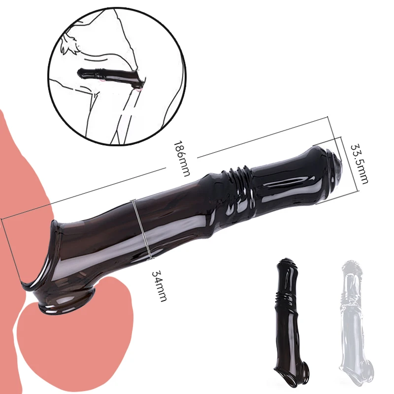 “Cock sleeve opening shown for snug supportive fit”