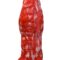 “Orange Fire Demon monster silicone dildo 8.5 inch front view”