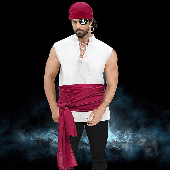 “Renaissance fair head wrap bandana cosplay costume look”