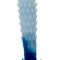 “Ice blue thorned monster fantasy dildo butt plug with suction base front view”