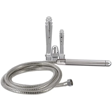 “Pro Water Works shower douche system by CalExotics in silver”