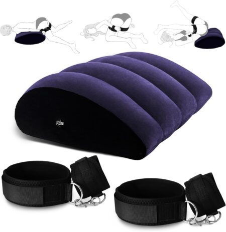 Inflatable Couples Position Pillow and Restraint Set Front View