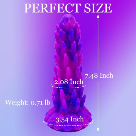 Realistic silicone prostate stimulator on clean background