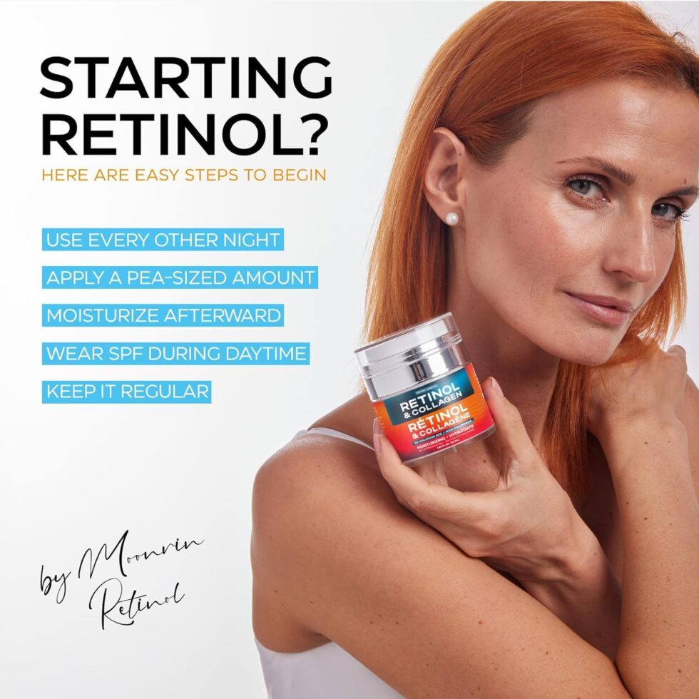 Lightweight retinol face cream product jar close-up