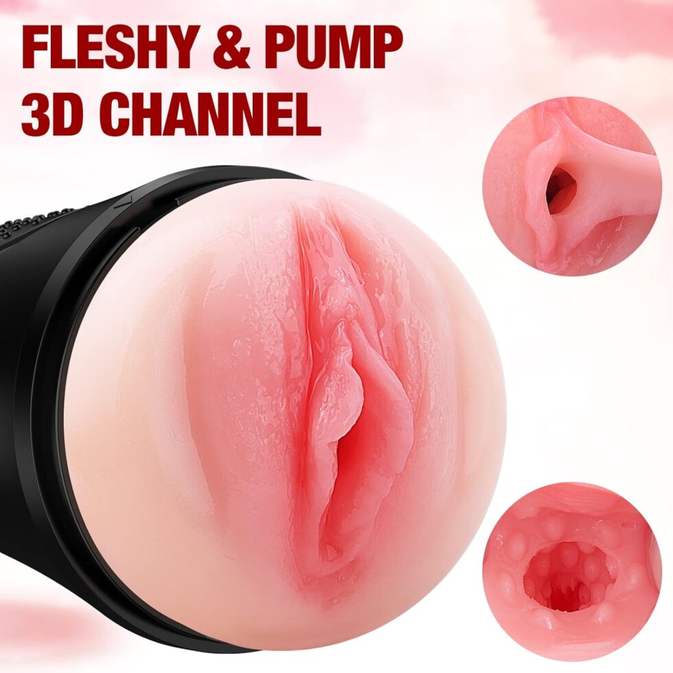 Squeezable pleasure toy for men