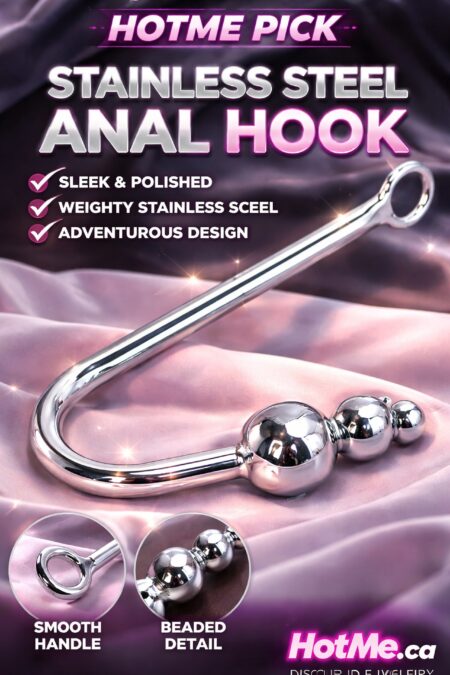 Stainless Steel Anal Hook 3 Bead