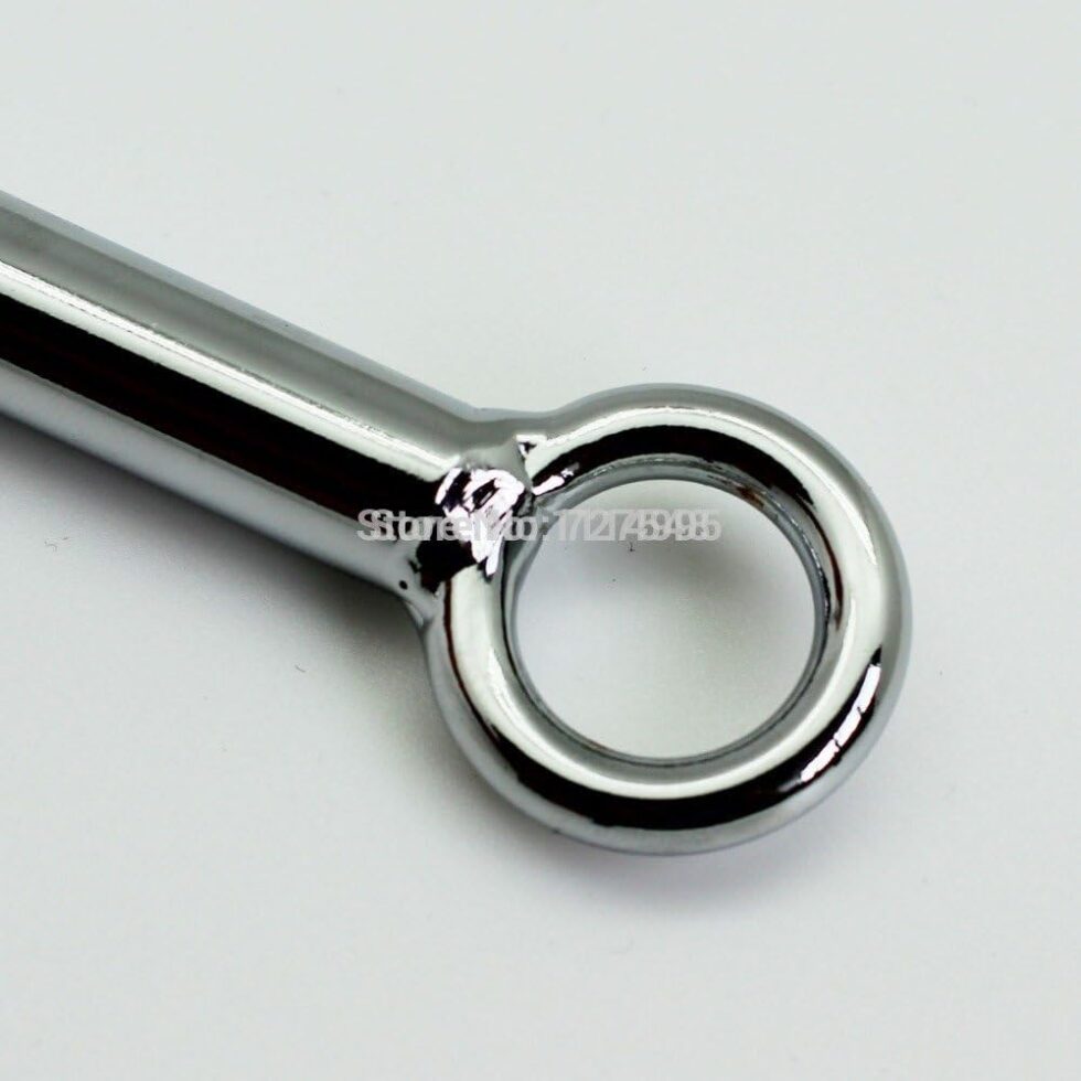 Silver metal hook with bead detail for adventurous couples