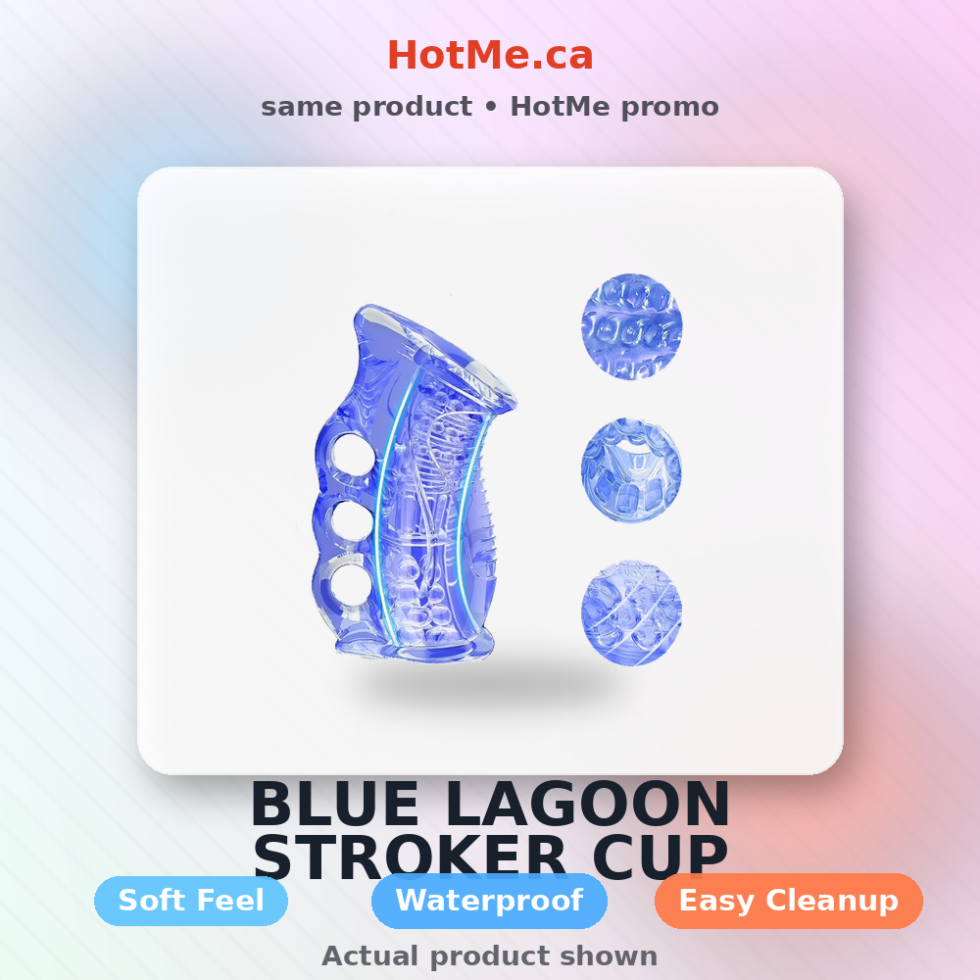 Blue silicone waterproof male stroker cup