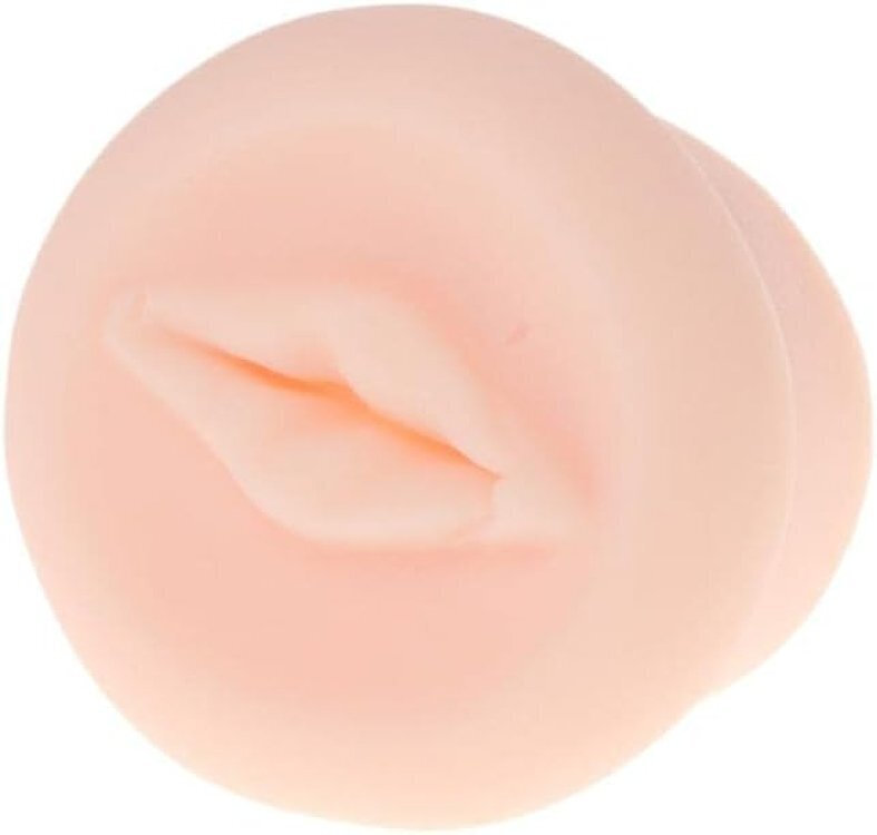 Side view of transparent hard plastic penis pump with silicone opening
