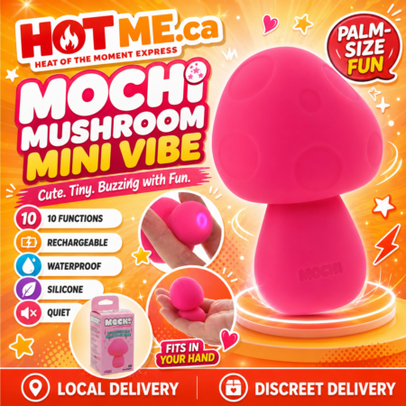 Mochi Silicone Mushroom Mini Vibe in pink by Doc Johnson