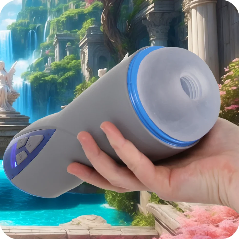 Rechargeable Masturs Eloa AR suction stroker with vibration and digital control display