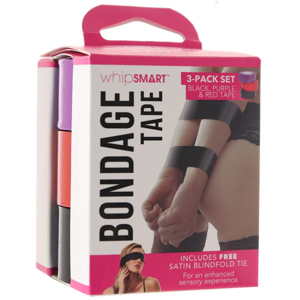 WhipSmart Bondage Tape Set for wrists ankles bedposts and consensual restraint play