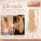 Long blonde synthetic ponytail hairpiece