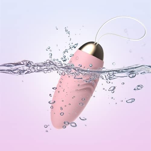 Waterproof pink wearable vibrator with USB charging