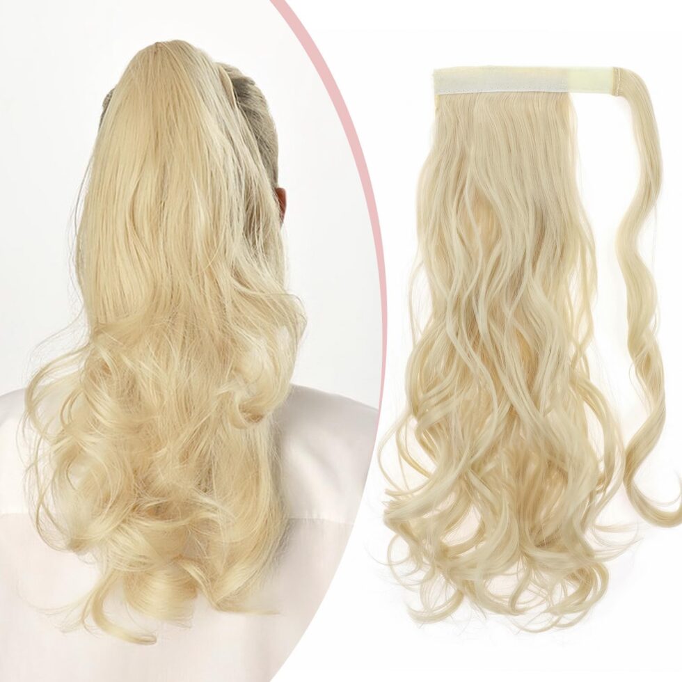 Long Blonde Synthetic Ponytail Hairpiece for Instant Glam