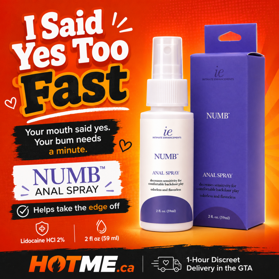 NUMB Anal Spray available with discreet delivery in Toronto and the GTA