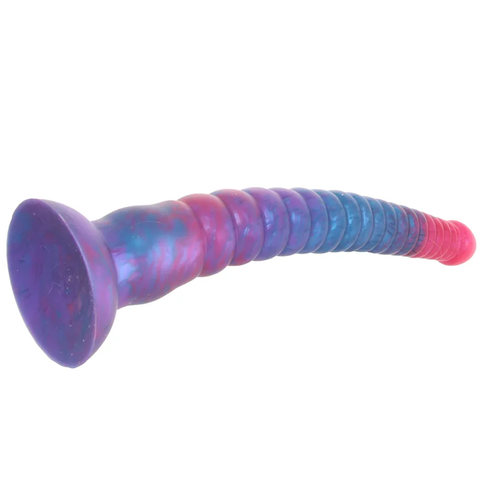 Colours Stacked textured silicone toy showing flexible curved design
