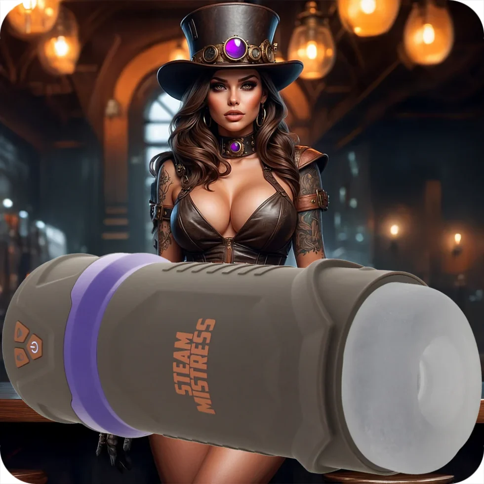 Rechargeable Steam Mistress male stroker with suction and vibration