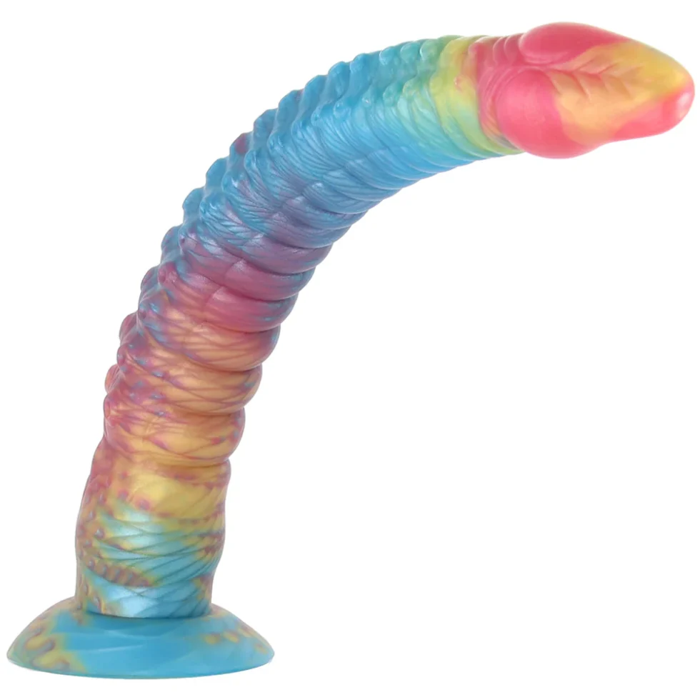 Kinky Kraken textured fantasy dildo with raised suction-cup details
