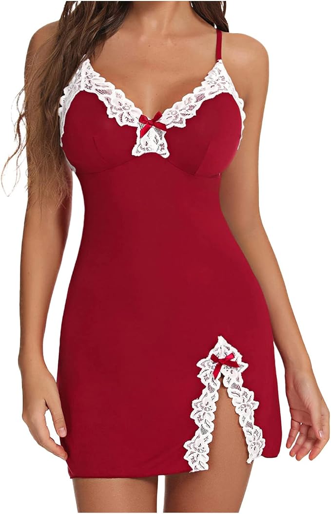 Romantic sling nightdress with bow detail