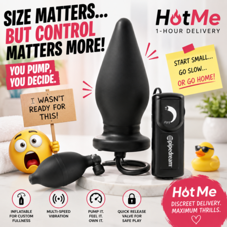 Fetish Fantasy Extreme inflatable vibrating butt plug with hand pump