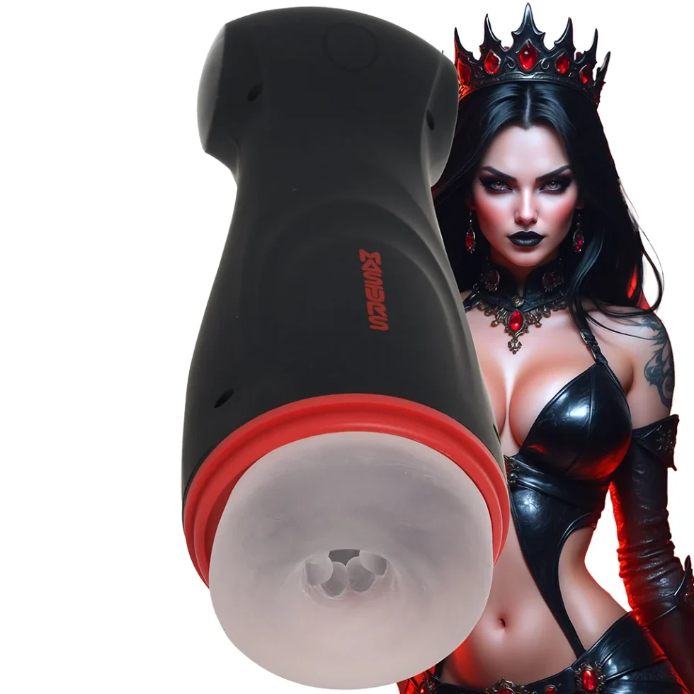Raven Shadow Sinner automatic stroker displayed in a dark fantasy dungeon setting