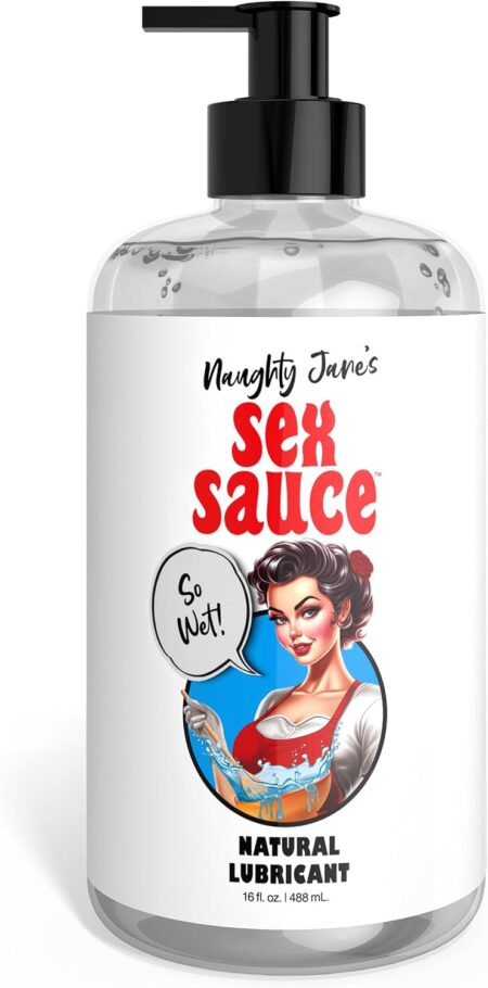 Naughty Jane’s Sex Sauce natural water-based lubricant 16 oz bottle