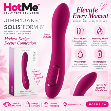 JIMMYJANE Solis Form 6 Rechargeable Silicone Vibrator - Fuchsia