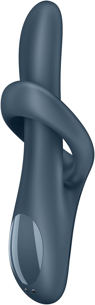 Satisfyer Heat Flex 4 warming rabbit vibrator blue angled product view