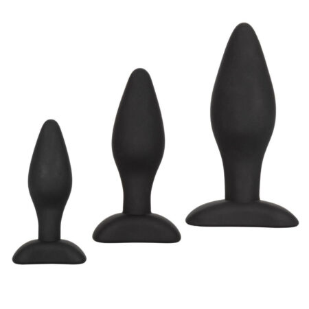 Anal Exercise Kit Silicone Three-Piece - Black