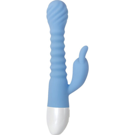 Bendy Bunny Silicone Rechargeable Vibe - Powder Blue