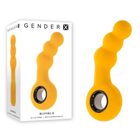 Bumble Silicone Rechargeable Yellow Beaded Anal Plug