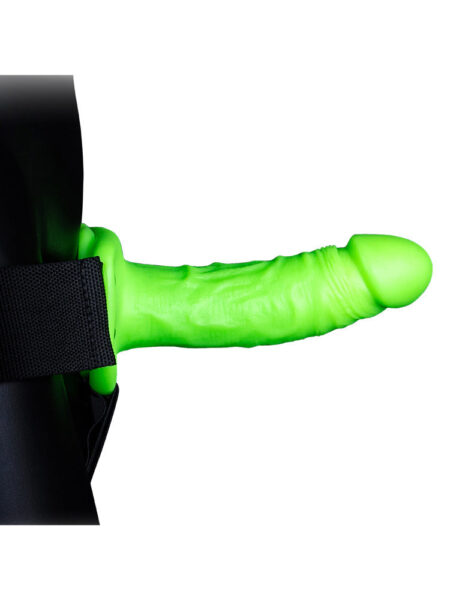 Realistic 7 Inch Strap On Harness - Glow in the Dark