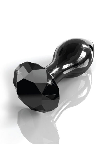 3.6 Inch Handcrafted Glass Butt Plug Black