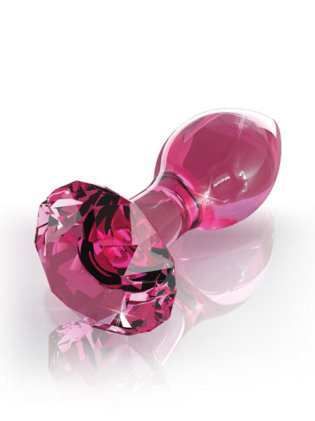 3.6 Inch Handcrafted Glass Butt Plug Pink