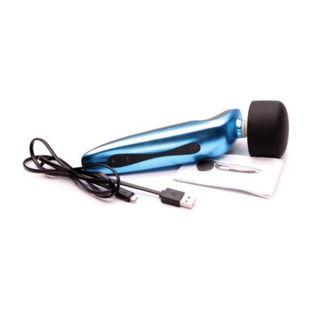 Rumble 7 Speed Accessible Massage Wand - Blue/Black