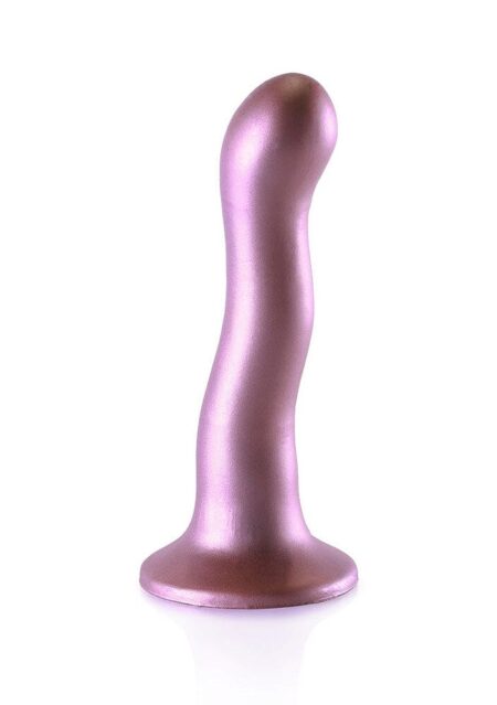 Curvy G-Spot Dildo Soft Silicone 8 Inch Gold